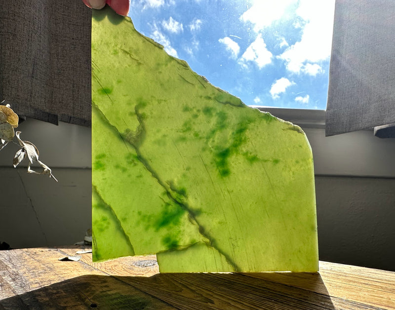 A+ Siberian Nephrite Jade Slab, 205gram