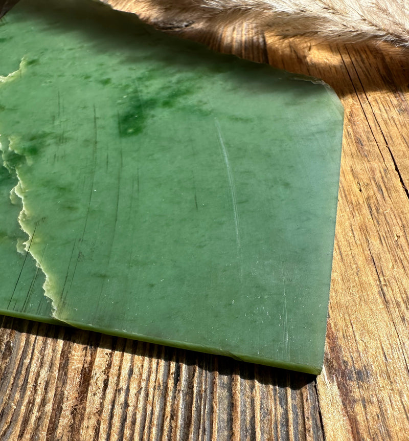 A+ Siberian Nephrite Jade Slab, 205gram