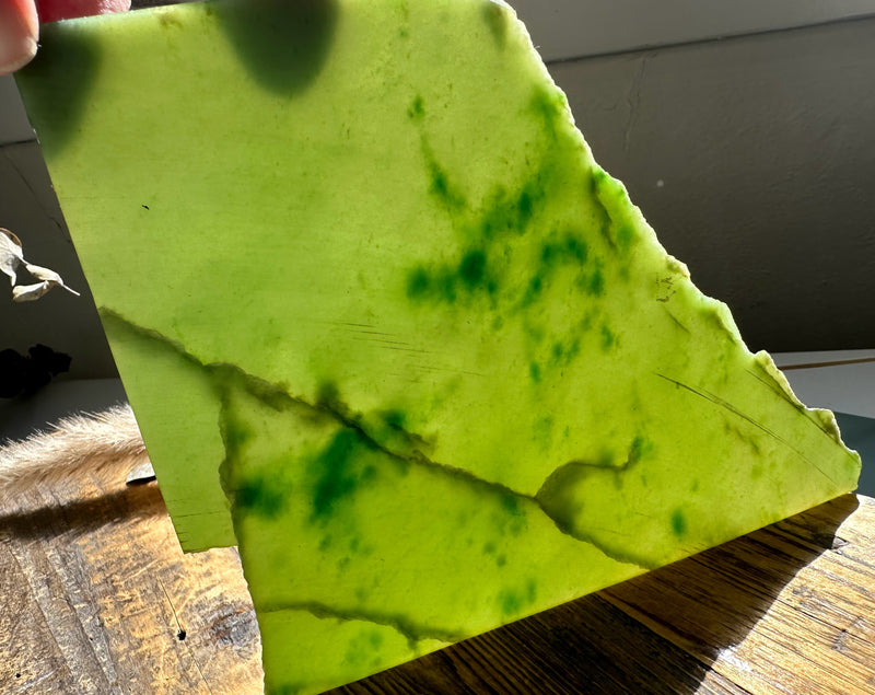 A+ Siberian Nephrite Jade Slab, 205gram