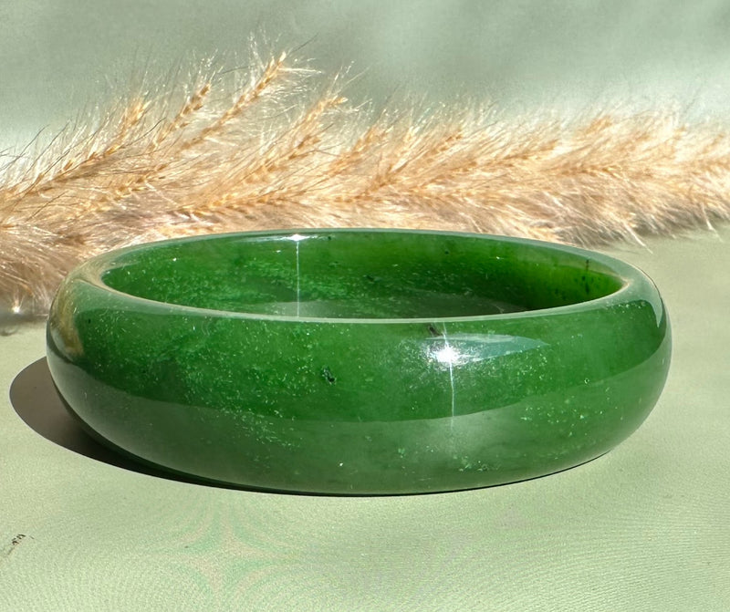 A+ Canadian Jade Bangle, 58.5 x 17mm