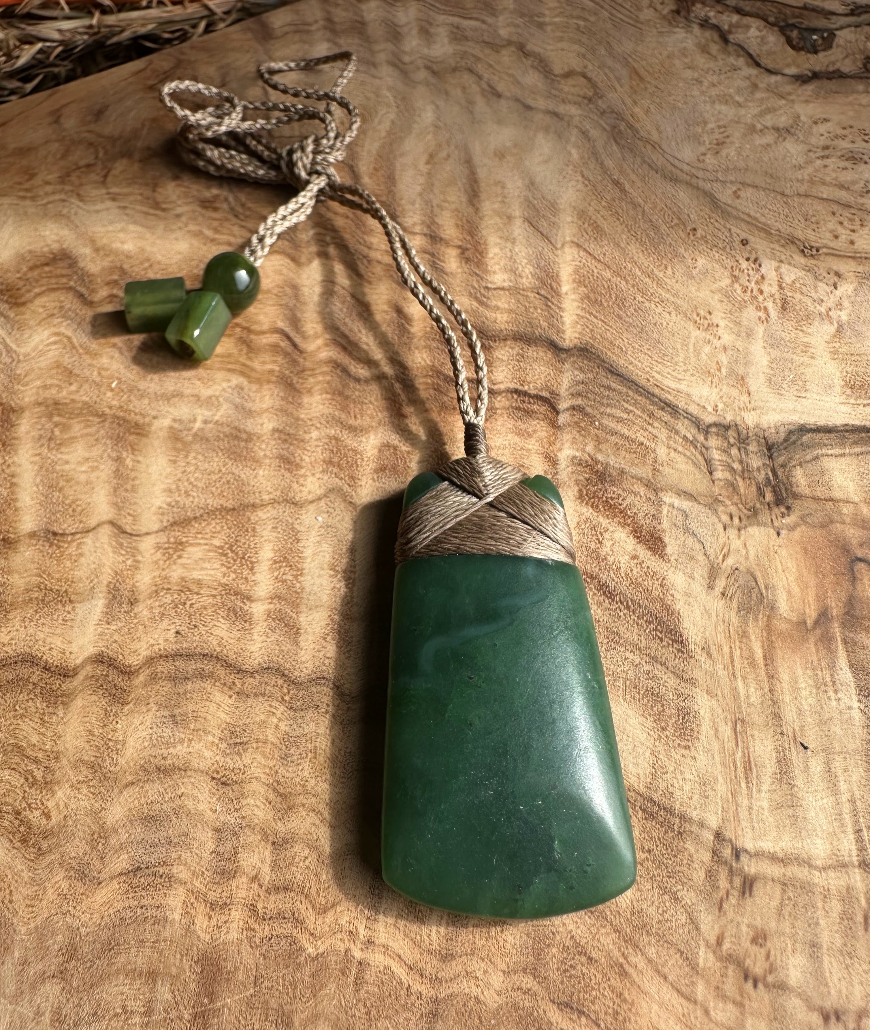 Dark Green Jade Pendant, 50mm – Jade Mine