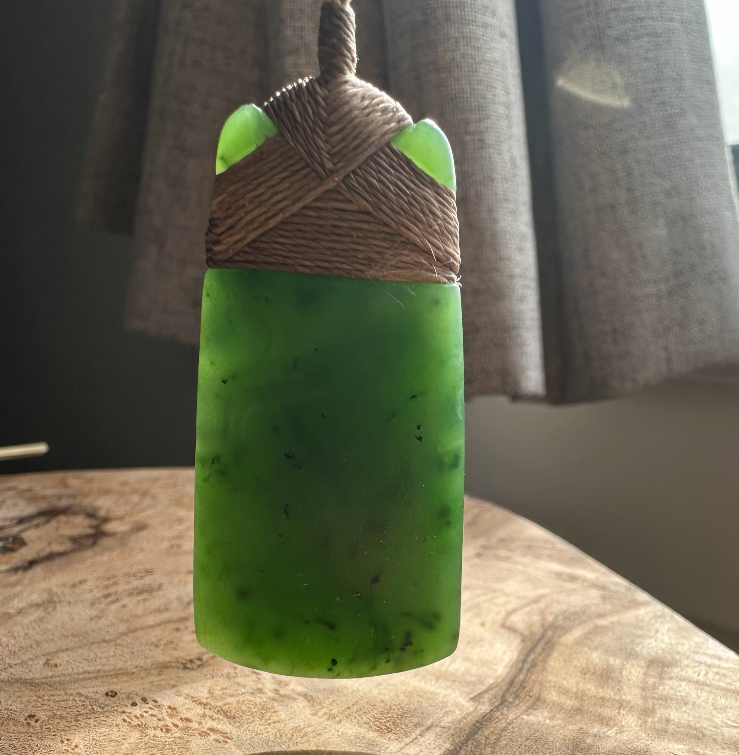 Dark Green Jade Pendant, 50mm – Jade Mine