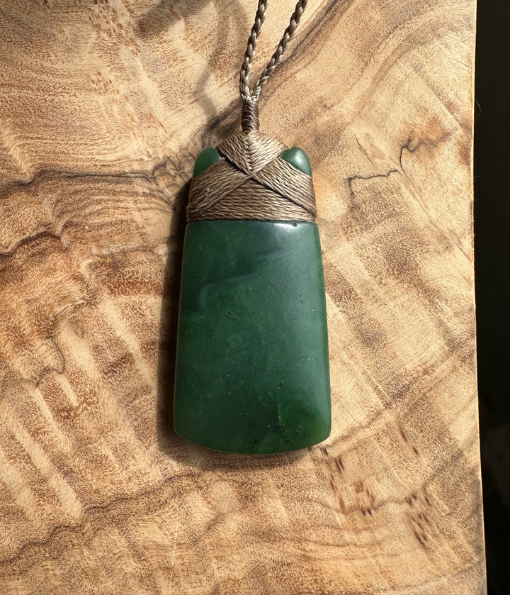 Dark Green Jade Adze Pendant, 50mm – Jade Mine