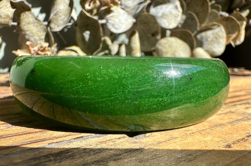 A+ Canadian Jade Bangle, 58.5 x 17mm