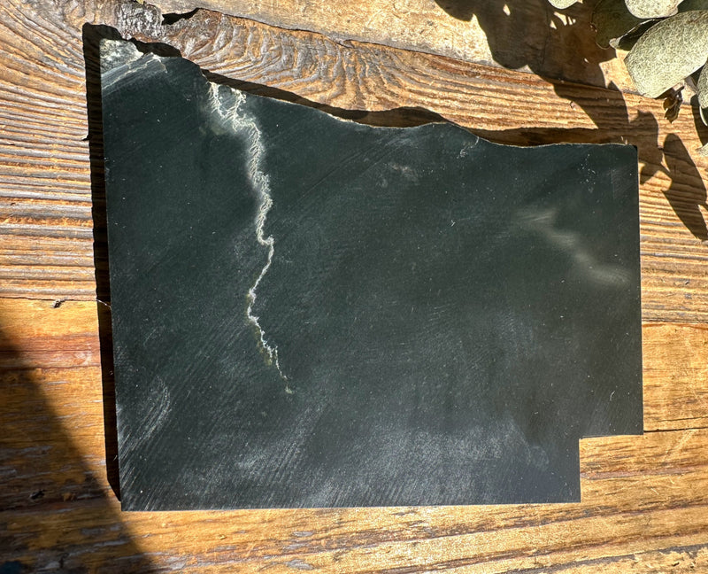 Wyoming Black Jade Slab, 185 Grams