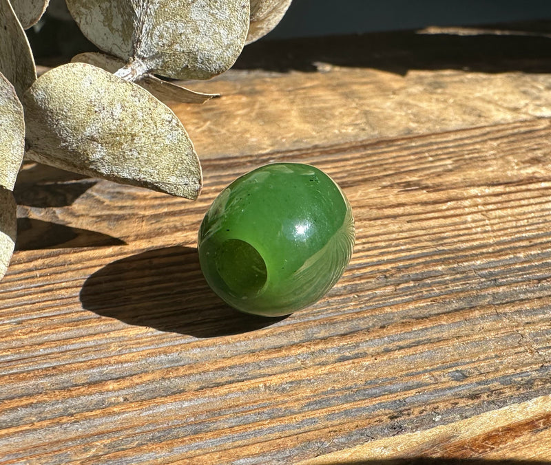 High Quality Jade Barrel Bead - 17mm