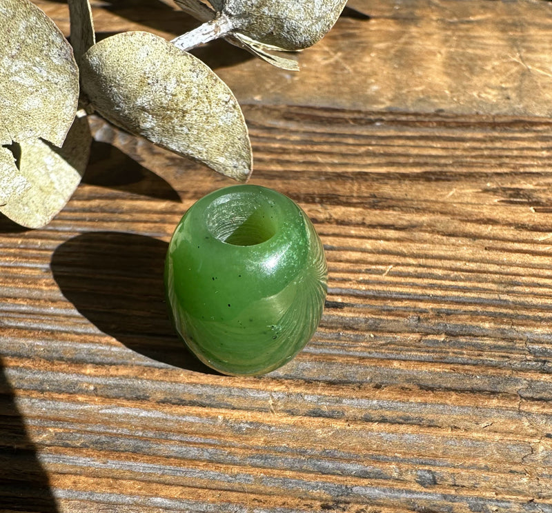 High Quality Jade Barrel Bead - 17mm