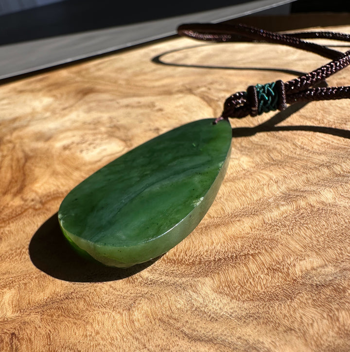 Canadian Jade Guanyin Pendant backside