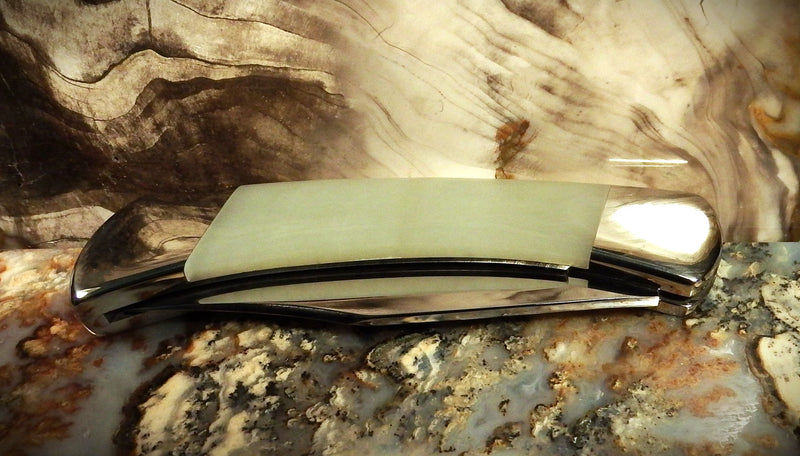 Buck Knife by Michael Hoover, Korean White Jade 