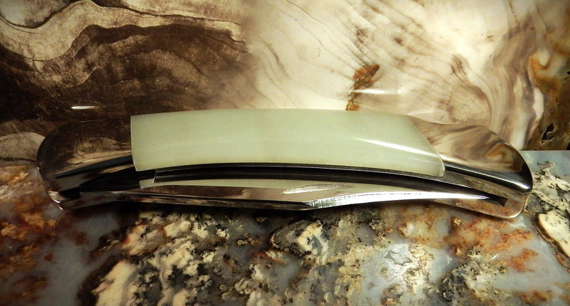 Buck Knife by Michael Hoover, Korean White Jade 