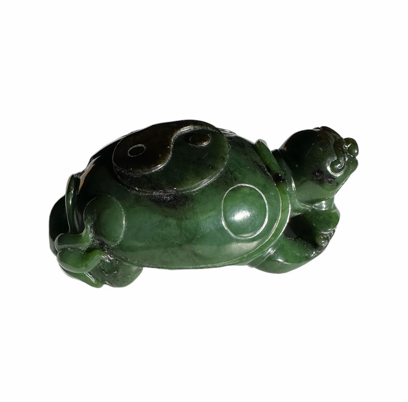 Jade Yin and Yang Turtle, 3.55"*