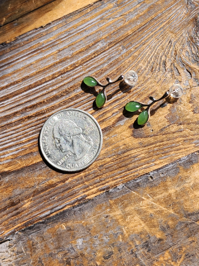Jade Branch Earrings