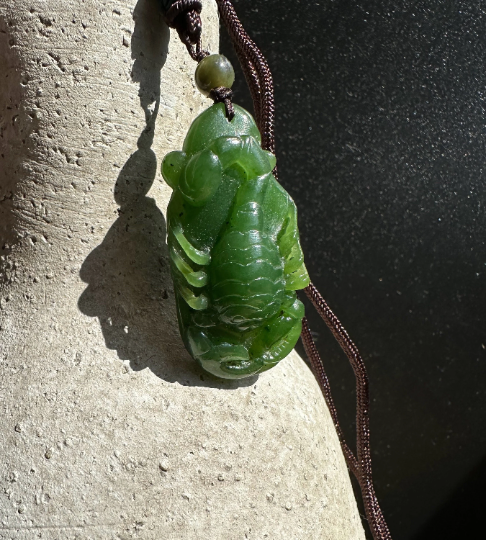 A+ Grade Jade Hand Carved Scorpion - 45mm