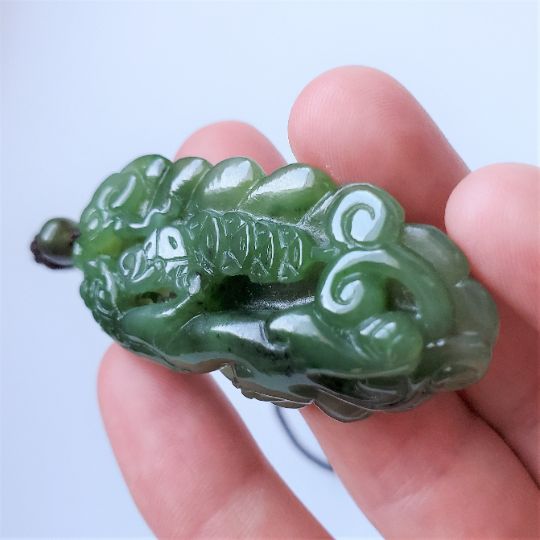 Canadian Jade Pendant, 1.9"