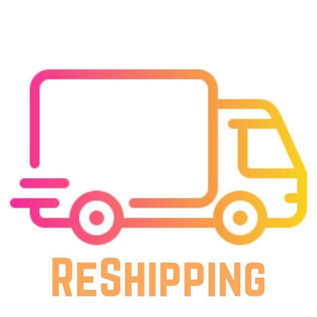 Gradient outline of a delivery truck with the word SHIPPING beneath.