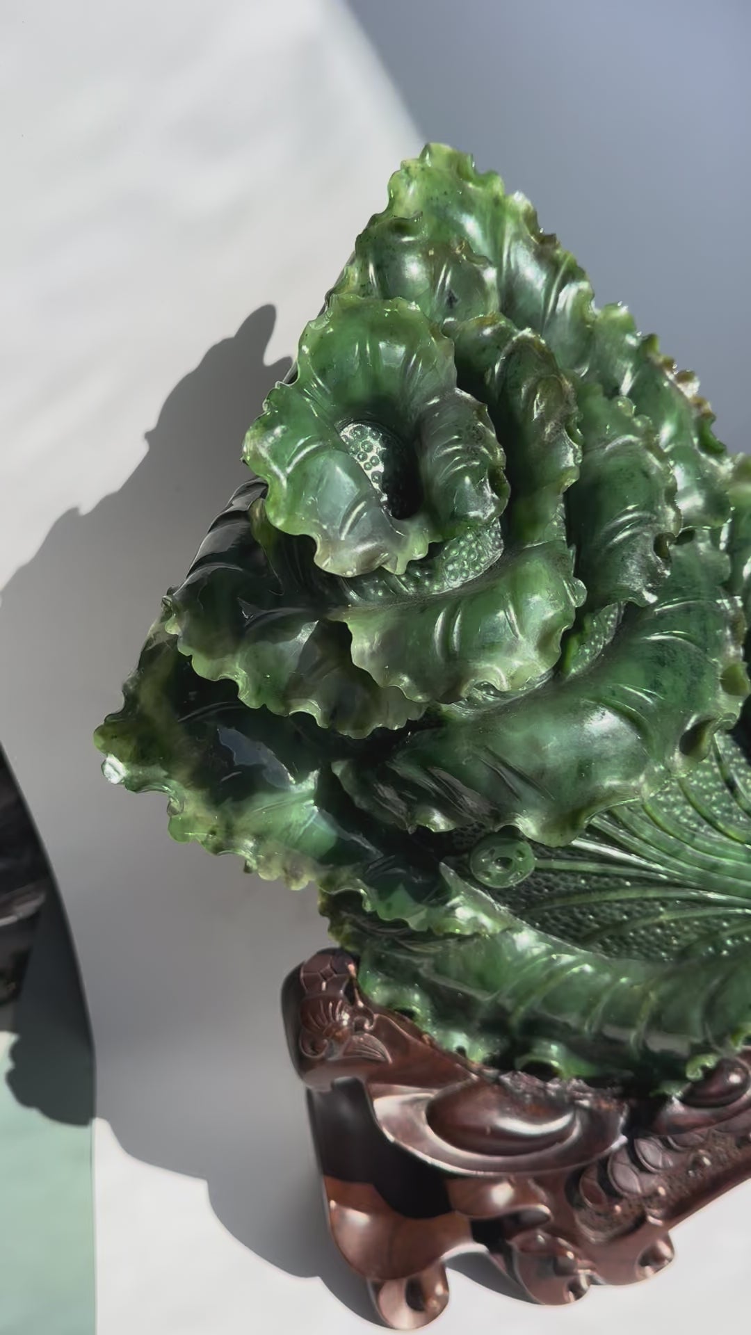 Large Canadian Jade Chinese Cabbage - One of a Kind - Hand Carved