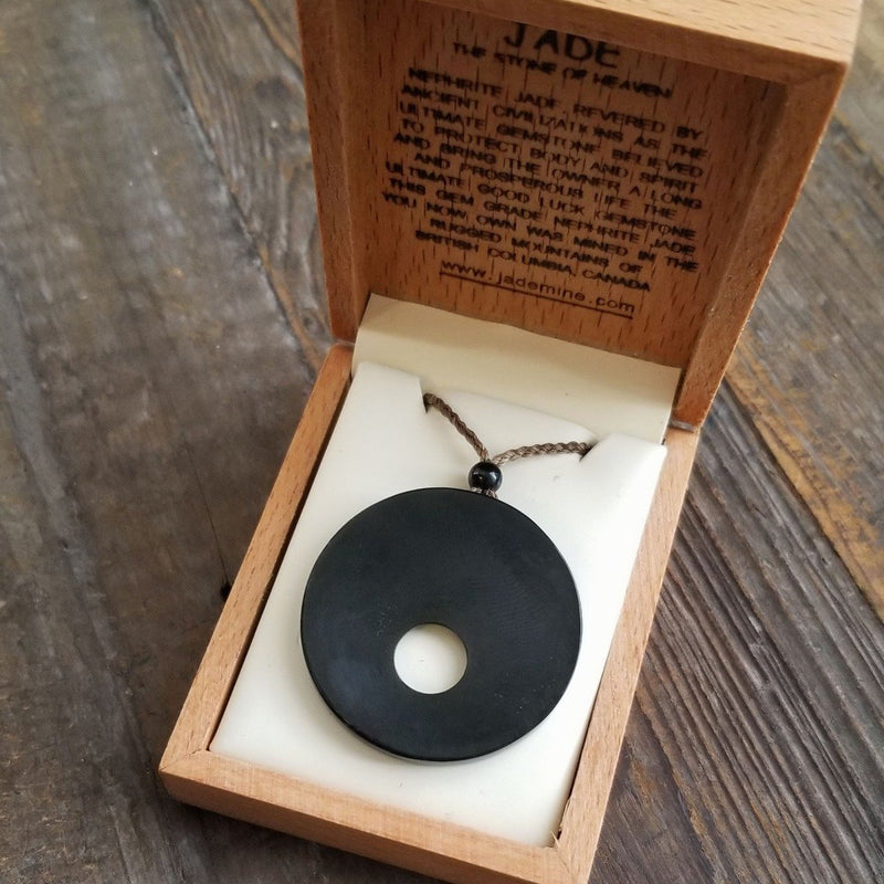 Nephrite Black Jade Pendant, 1975-1