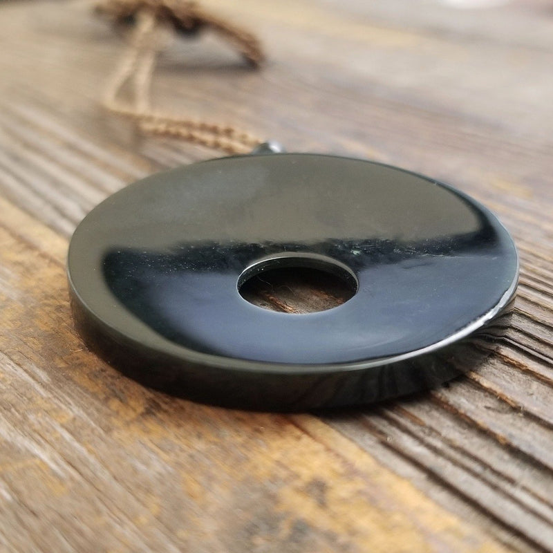 Nephrite Black Jade Pendant, 1975-1