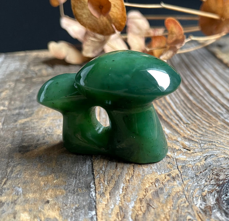 Jade Mushrooms, 1.5"