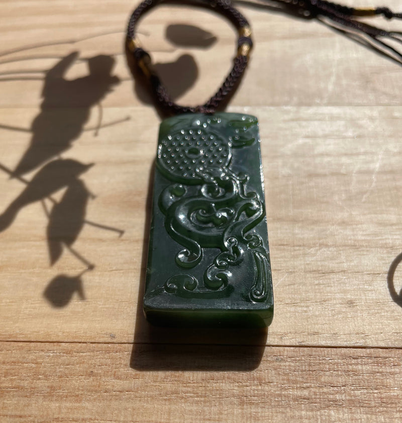 Jade Dragon Pendant, 53mm*