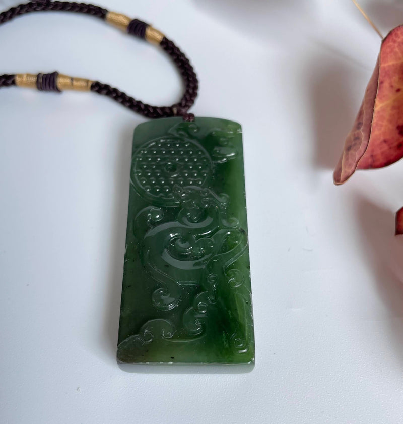 Jade Dragon Pendant, 53mm*