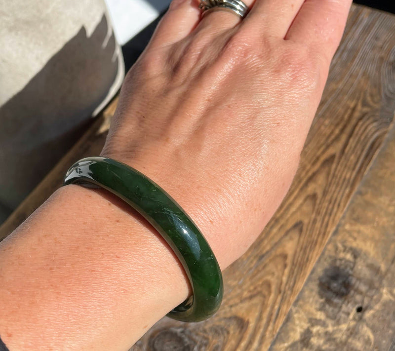 Jade Bangle, 55.5 x 11mm* Sold as is*