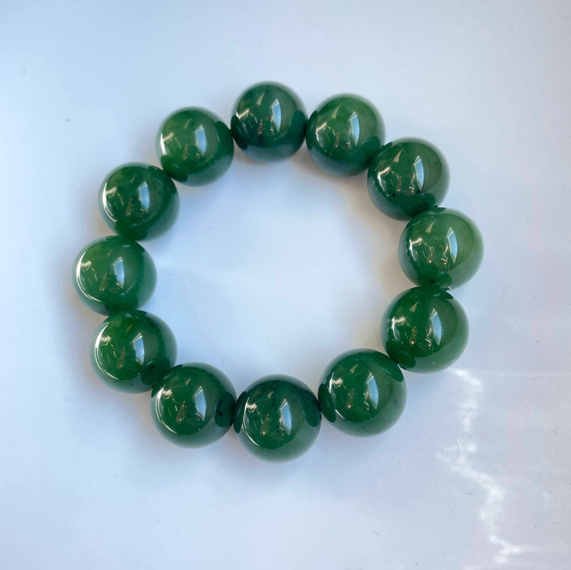 20mm A Grade Jade Bead Bracelet