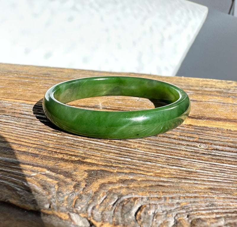 A Grade Jade Bangle, 54 x 10mm* Sold as is*