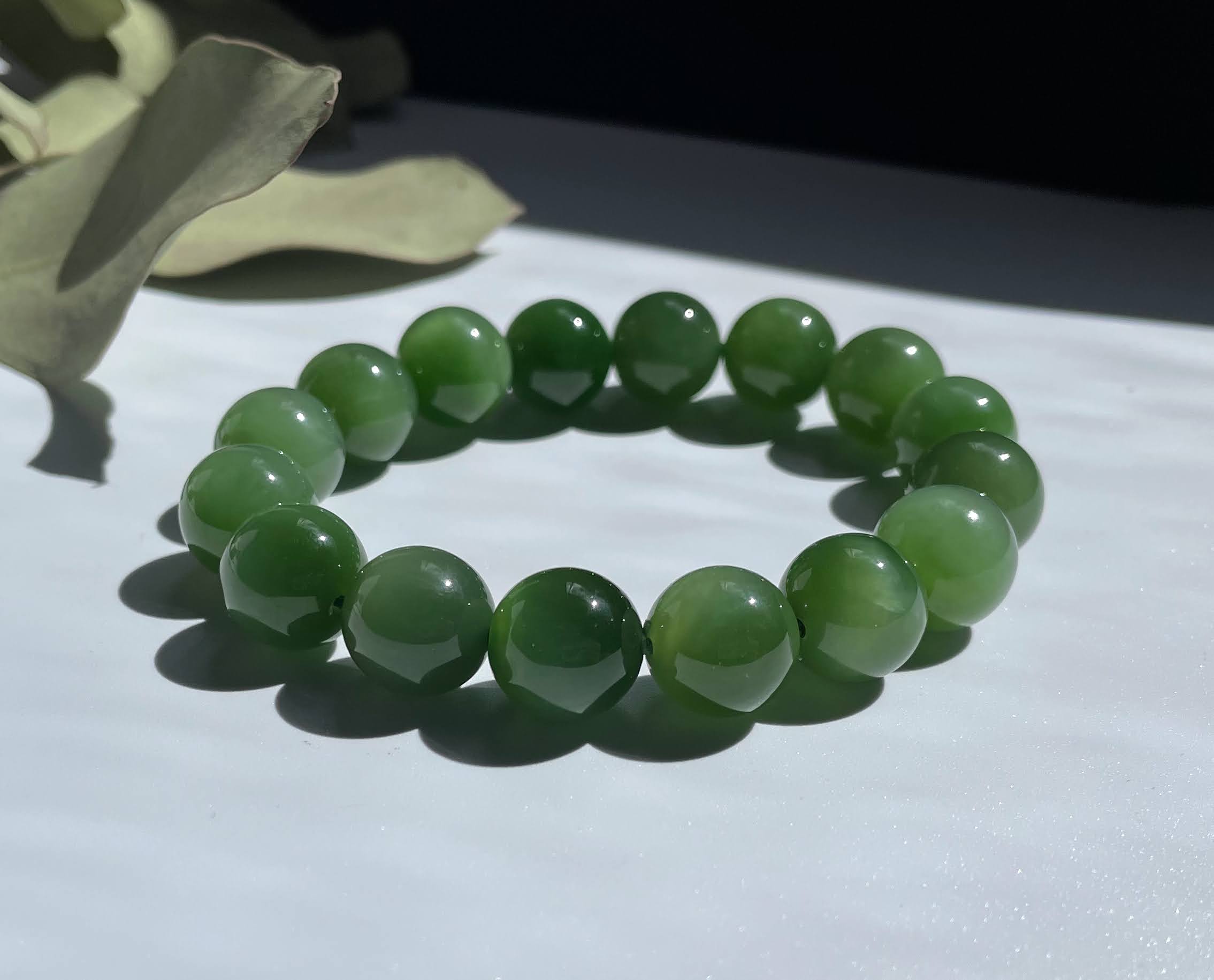 4mm Unstrung A Grade Nephrite Jade Beads, 16