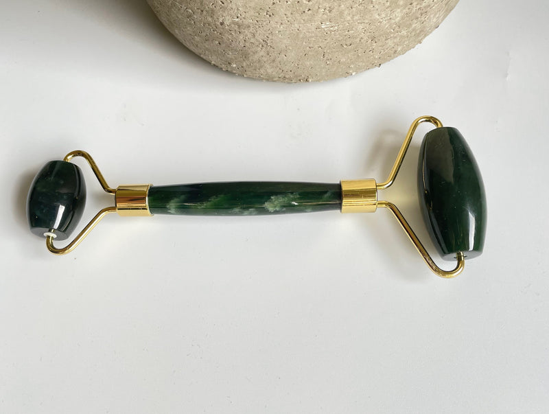 Dark Green Jade Facial Roller