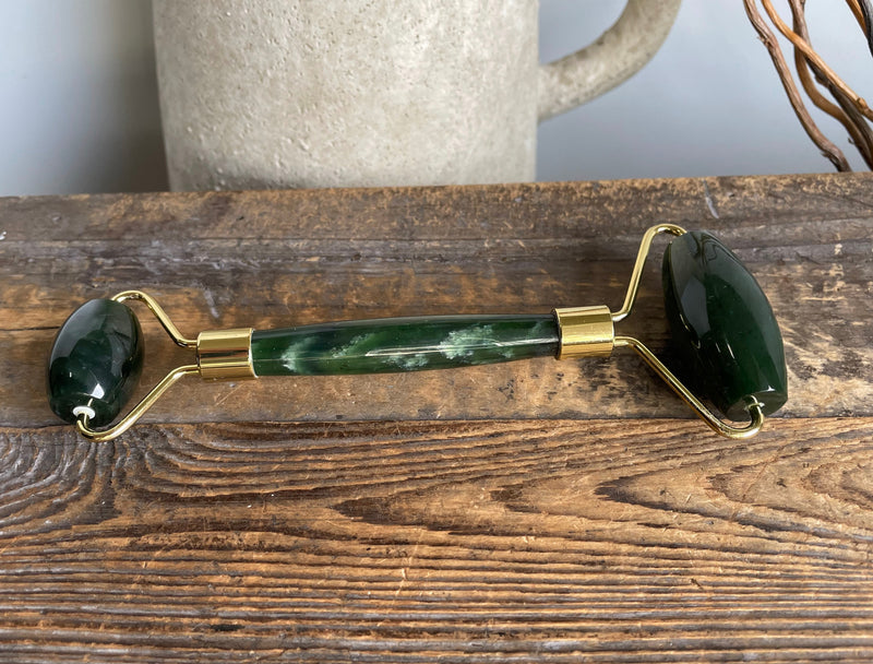 Dark Green Jade Facial Roller