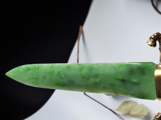 Siberian Nephrite Jade Knife, 10.25 inches