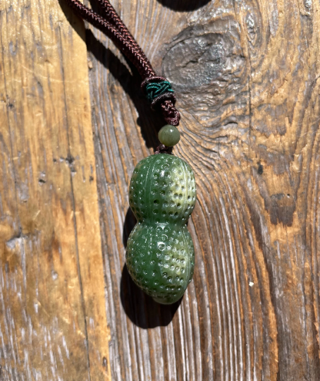 Jade Peanut Pendant - 38mm*