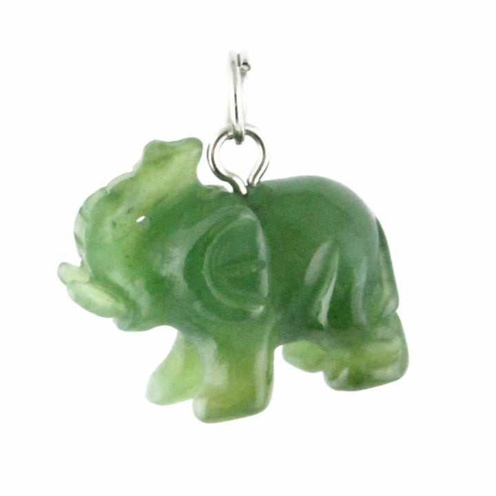 Factory Pink Jade Elephant Charm