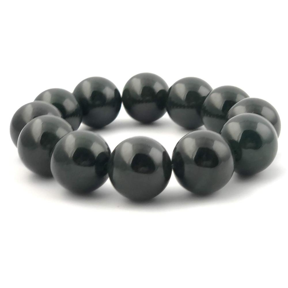 Jade Bead Bracelet, 18mm