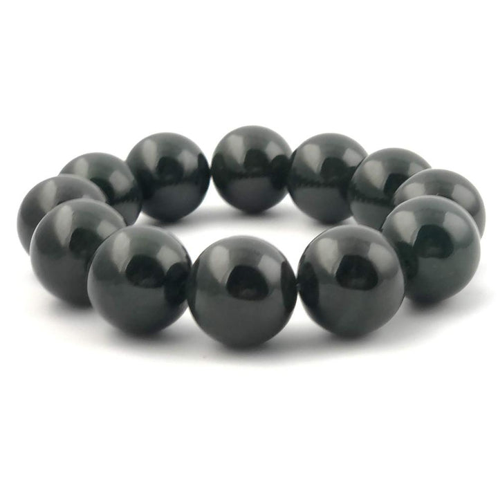 Jade Bead Bracelet, 18mm