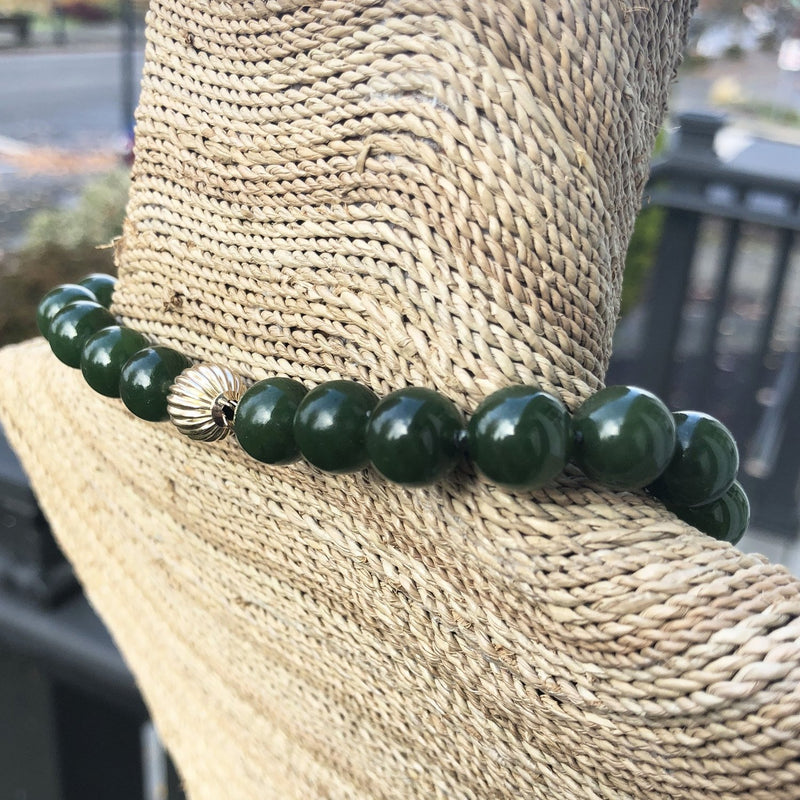10mm A Grade Strung 14k Canadian Jade Beads*