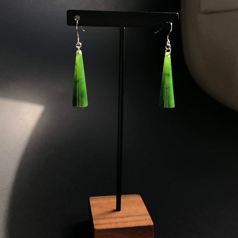 Solid Jade Cone Earrings, 2406
