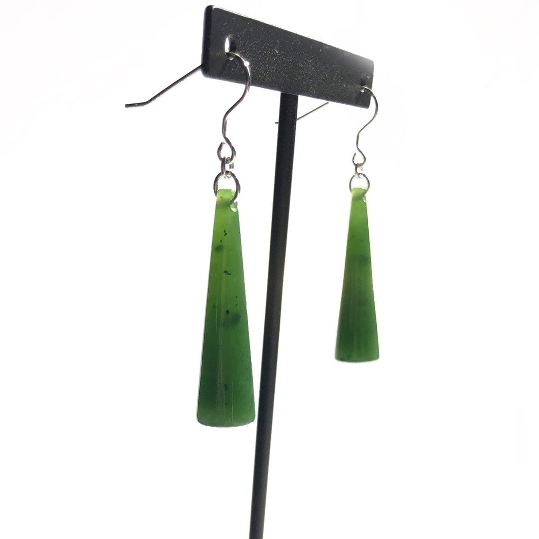 Jade Cone Earrings, Canadian Nephrite