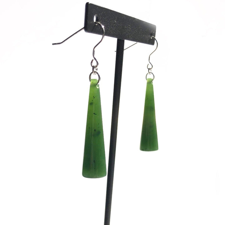 Jade Cone Earrings, Canadian Nephrite