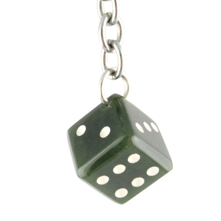 Green Jade Dice with white background