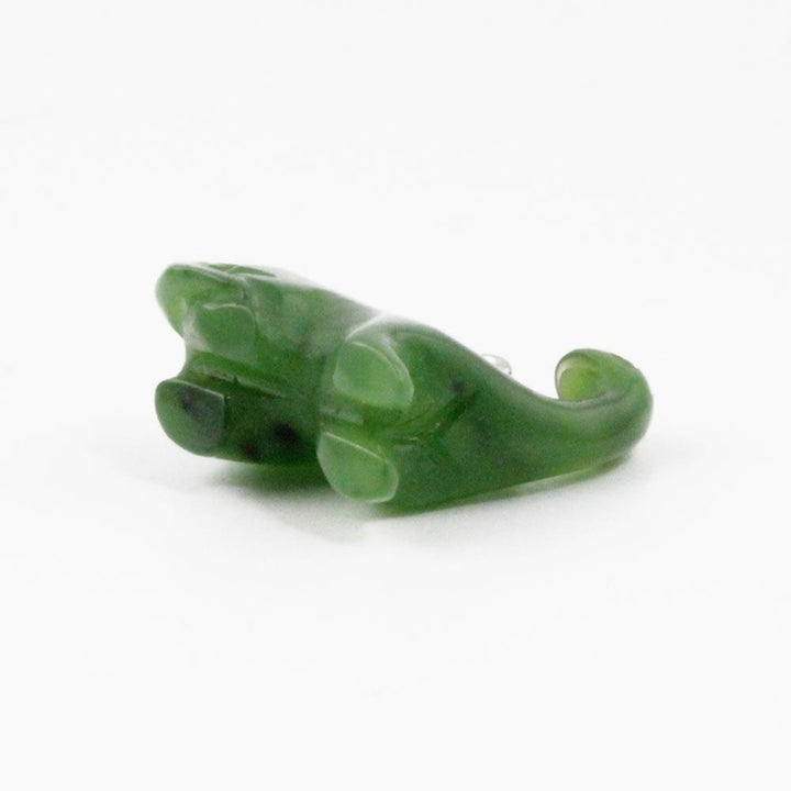 Green translucent long neck dinosaur charm