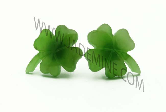 Earrings, Shamrock Studs