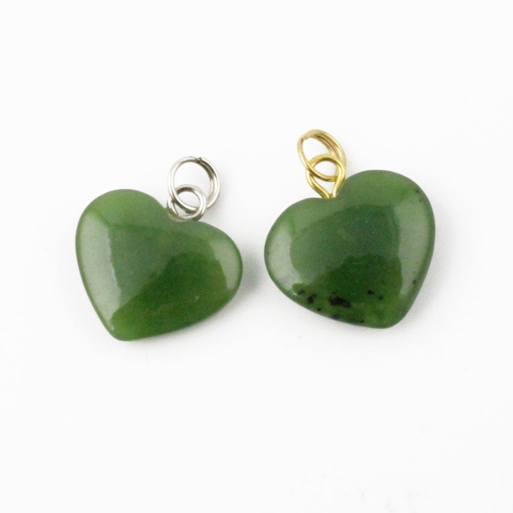 Canadian Jade Heart Charm