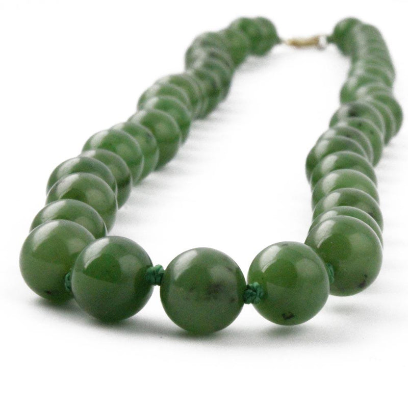 8mm, 16"  Bead Necklace with 14k Clasp