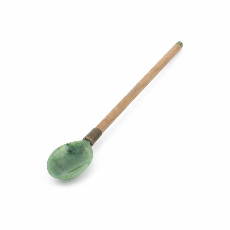 Jade Spoon with Wooden Handle