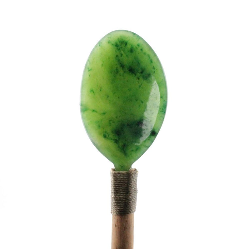 Jade Spoon with Wooden Handle