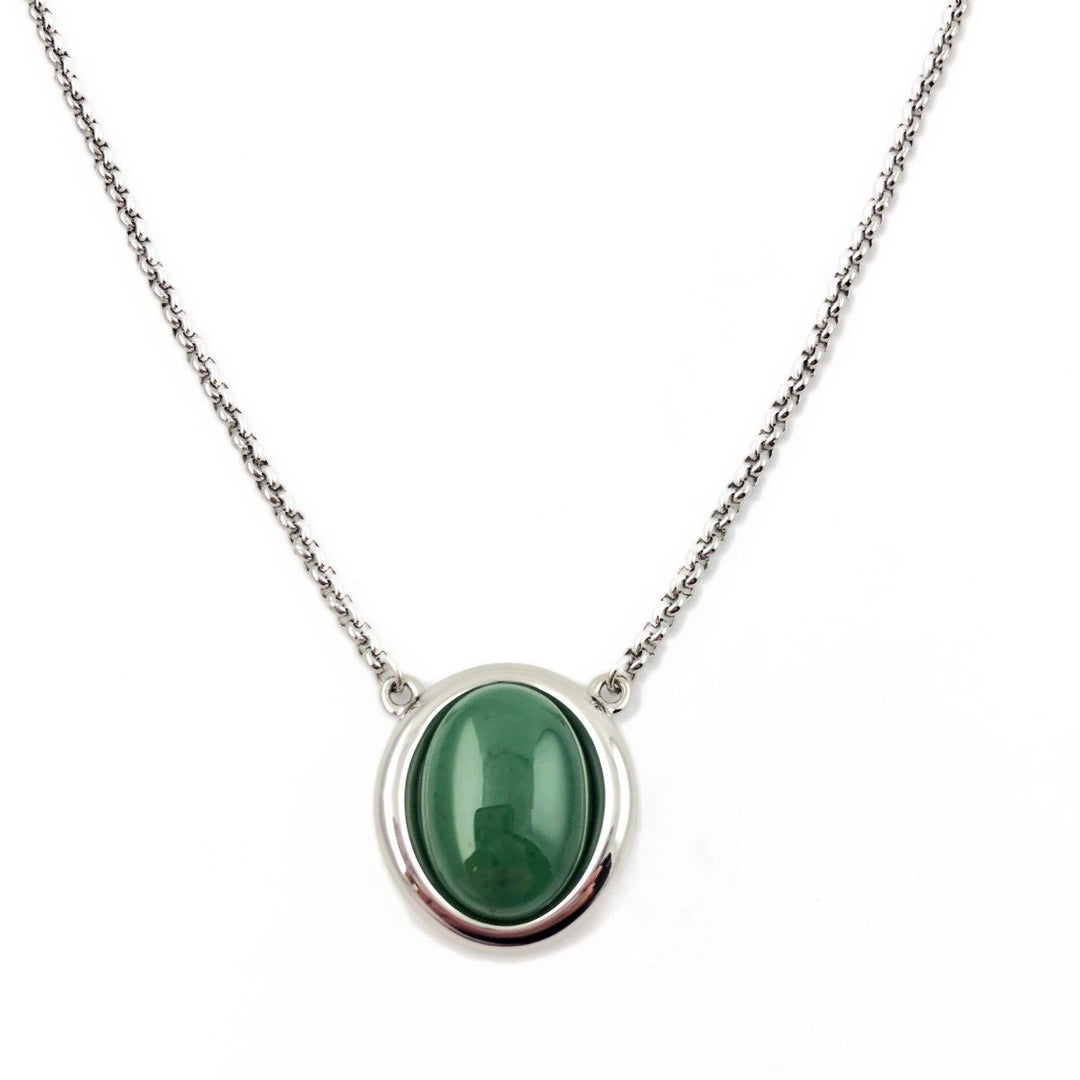 Stainless Steel Jade Pendant, 0118 – Jade Mine