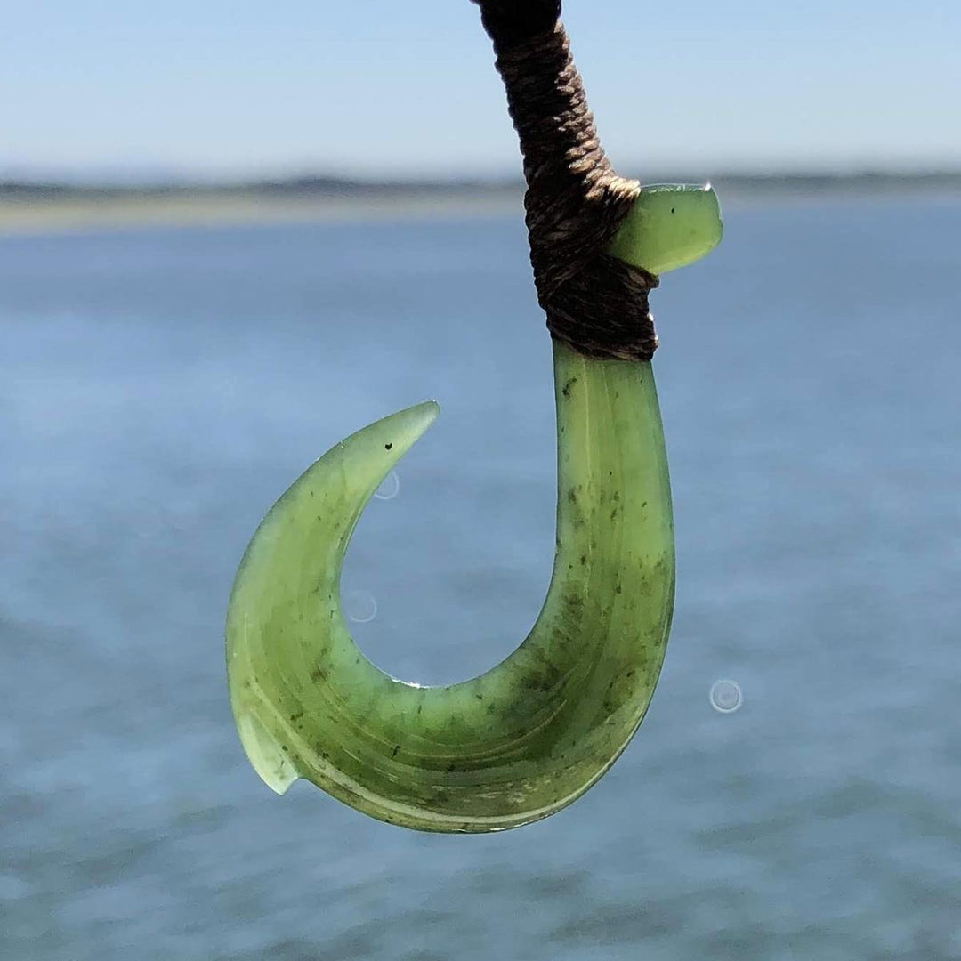 carved jade fish hook Jade Fish Hook, 3581 Gift Box