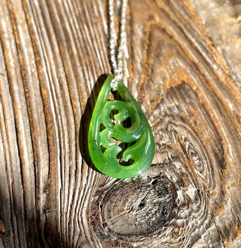 Jade Pendant, 34x17mm